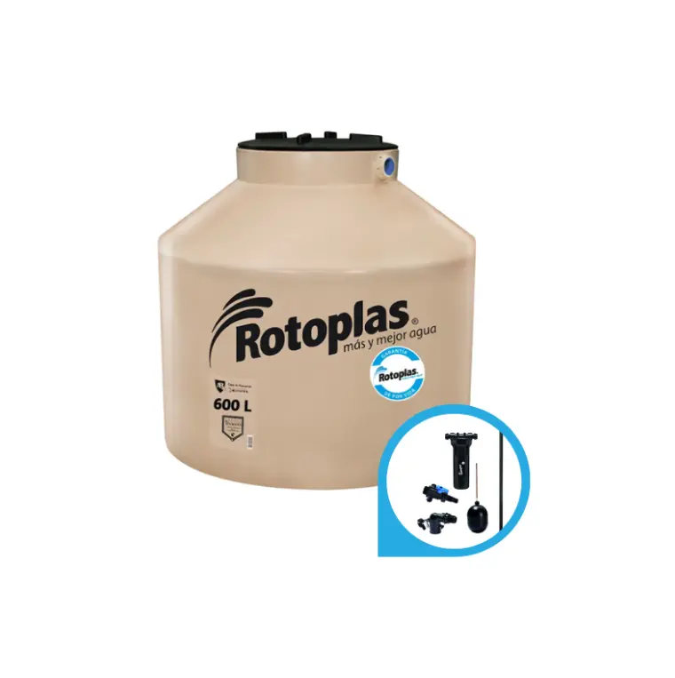 Tanque de agua Rotoplas 600 L color beige