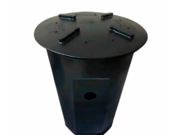 Registro de Lodos para Biodigestores Rotoplas, fabricado en HDPE, con tapa clic de 18”, diseñado para un fácil mantenimiento y manejo de lodos