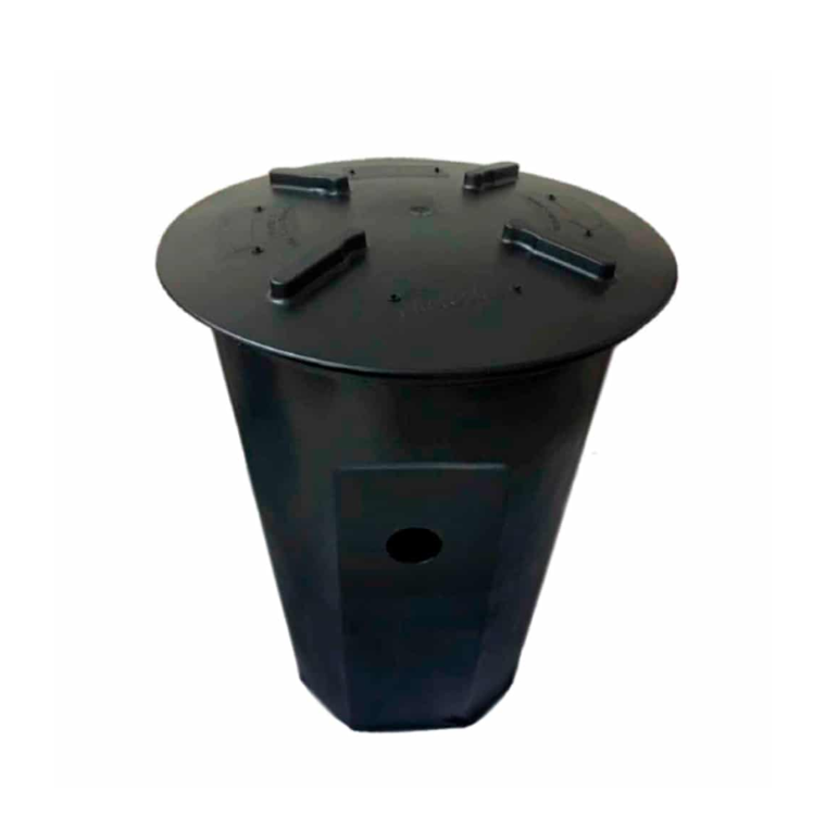 Registro de Lodos para Biodigestores Rotoplas, fabricado en HDPE, con tapa clic de 18”, diseñado para un fácil mantenimiento y manejo de lodos