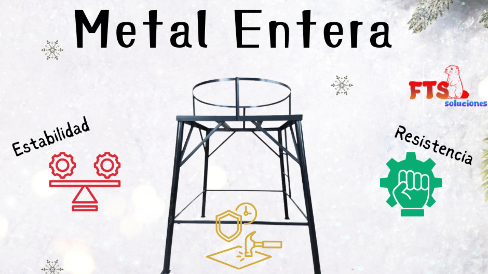 Base de metal entera