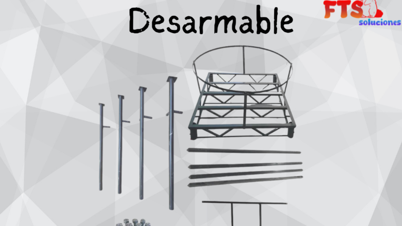 Base de metal Desmontable