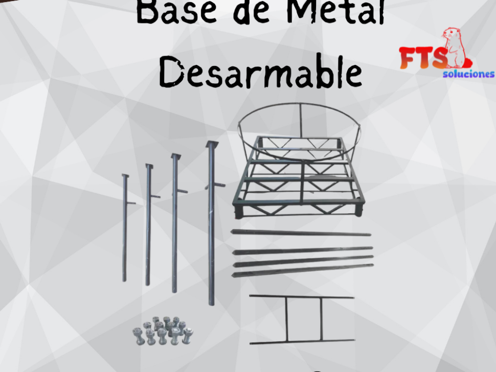 Base de metal Desmontable