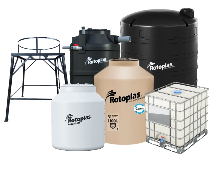 En la imagen se muestran los diferentes modelos de tanques de agua Rotoplas disponibles para satisfacer diversas necesidades de almacenamiento. Los tanques varían en capacidad, desde modelos compactos ideales para hogares pequeños hasta grandes tanques para uso comercial o industrial. Cada modelo está diseñado con materiales de alta resistencia, lo que asegura una larga vida útil y un rendimiento confiable. Además, la imagen incluye algunos de los accesorios más populares, como válvulas y tapas, que ayudan a mejorar la eficiencia y seguridad del sistema de almacenamiento de agua.